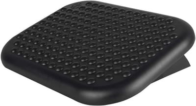 Famanu - Voetensteun, in hoogte verstelbaar, voetensteun voor kantoor met helling van 0 tot 15 graden en antislip basis