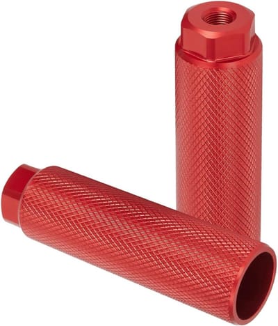 Fiets Pegs - Voetsteunen Fiets - Extra Zitplaats - Anti-slip Groeven - 100 mm Lengte - Rood