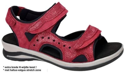 Fidelio Hallux -Dames - rozerood - sandalen - maat 38
