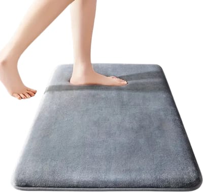 Bovista Sneldrogende Badmat - Douchemat - Antislip - Wc Mat - Toiletmat - Badkamermat - Lichtgrijs