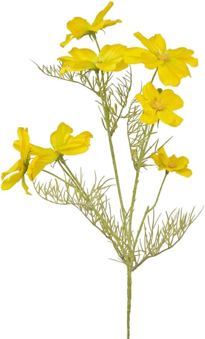 Easyplants | Kunstbloem Cosmos 74 cm geel | Zijde | Nepbloemen | geel | Onderhoudsvrij | Kant-en-klaar