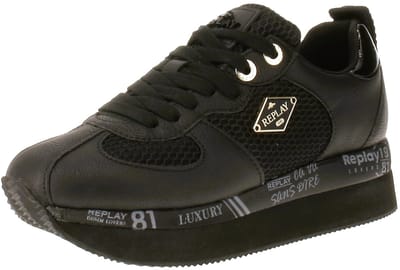 Replay Thea Rhombus GWSH5 C0004S - Damestrainers - 003-Zwart