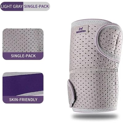 1 Stuks Elleboogbrace Compressiehoes Ondersteuning Voor Tennis Golf Gewichtheffen Beschermer Armpijnverlichting lichtgrijze kleur