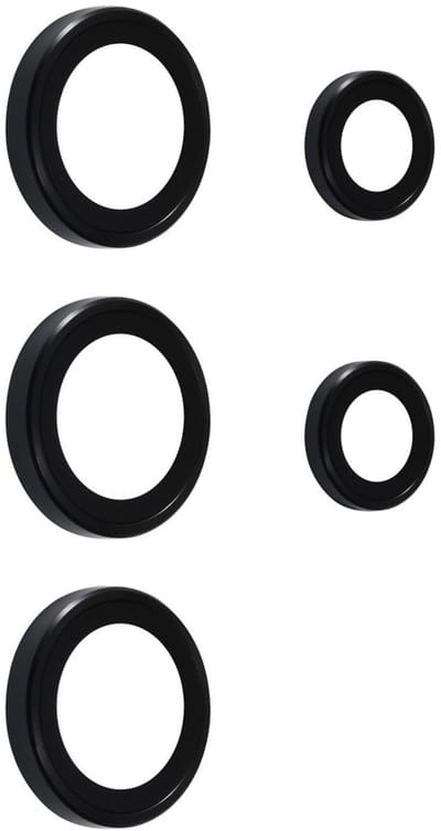 Camera lens Protector Geschikt voor: Samsung Galaxy S25 Ultra - screen protector - glas - bescherm je camera - beschermglas - Zwart