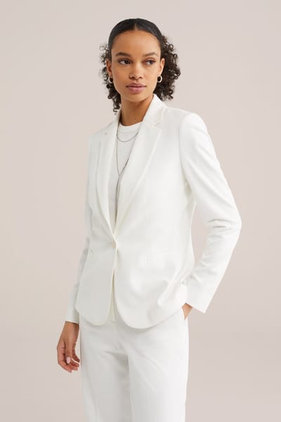 WE Fashion Dames getailleerde jersey stretch blazer