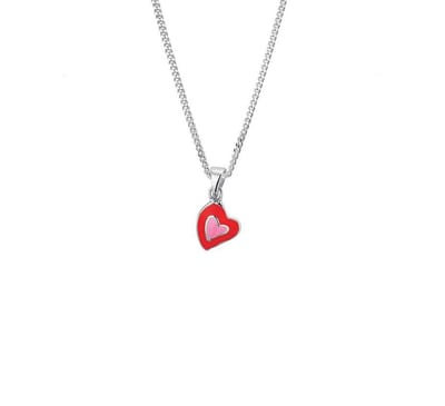 YO&NO - Ketting - Zilver - Gourmet - Hartje - 1,4mm - 36 + 4 cm - Kinderen - Gerhodineerd - Zilver 925