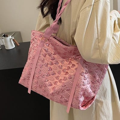 Grote Casual Tote Bag voor Dames Nieuwe Casual Liefdestas voor Dames Modieuze Eénschouder Handtas voor Dames brown