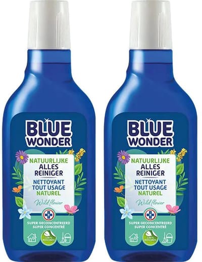 Blue Wonder 100% Natuurlijke Allesreiniger Dop 2-pack met KD spons
