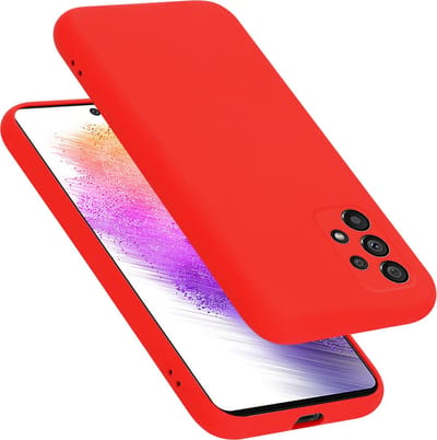 Cadorabo Hoesje geschikt voor Samsung Galaxy A73 5G in LIQUID ROOD - Beschermhoes gemaakt van flexibel TPU silicone Case Cover
