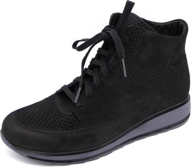 Durea Dames Veterboot - 9684-9165 Zwart - Wijdte H - Maat 8 (42)