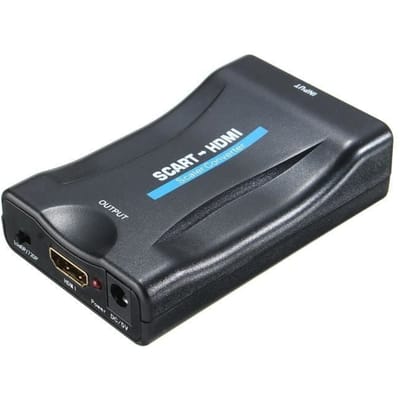 Convertisseur Péritel vers HDMI Adaptateur Scart vers HDMI 1080P HD pr vidéo audio DVD Sky Box STB etc