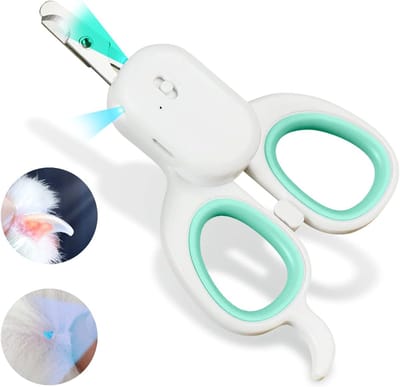YAGXIG Nagelknipper voor katten en honden - Met LED- en UV-licht - Professionele USB-oplaadbare nagelknipper - Veilig tegen overmatig trimmen - Ergonomisch ontwerp - Geschikt voor de verzorging en verzorging van huisdieren