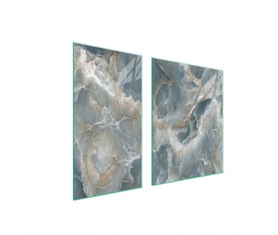 TMK ArtDeko - Protectieglasplaat voor het fornuis - Marmervorm - 90x52cm - Geschikt voor alle kookplaattypes