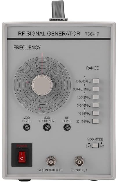 Signaalgenerator - Testapparaat - Elektronica testen - Hoge frequentie precisie - 100 KHz-150 MHz - Grijs