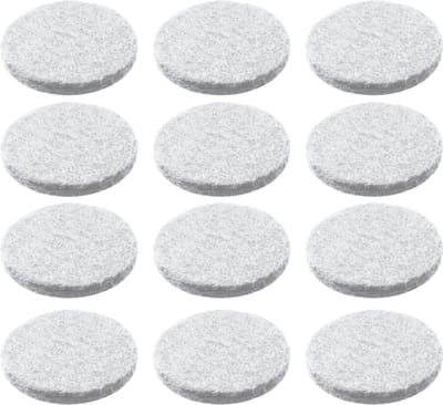 AMIG Anti-krasvilt - 48x - wit - 18 mm - rond - zelfklevend - meubel beschermvilt