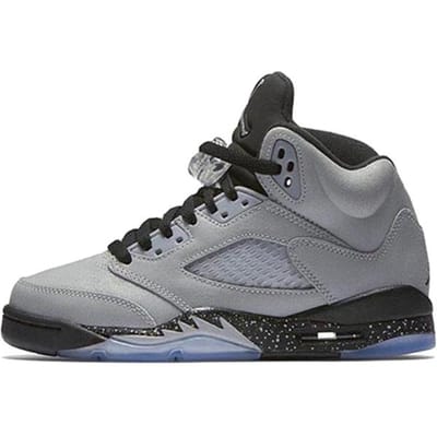 Jordan 5 Retro Wolf Grey GS 440892-008 36.5 black
