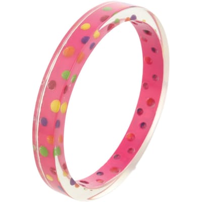 Behave - dames bangle roze met stipjes - speelse zomerstijl