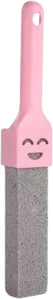 Toiletsteen met handvat - Reinigingssteen - Vlekken Verwijderen - Grondige Reiniging - 15.9 x 7.8 cm - Roze