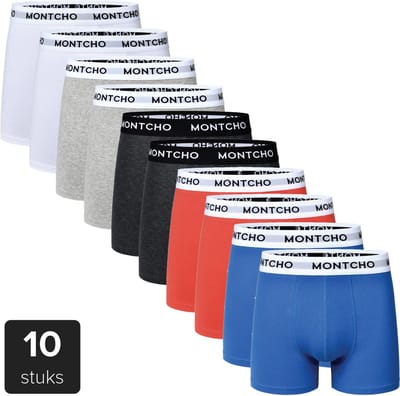 10 Pack Boxershorts Heren - Vrolijke Mix - Voordeelpakket - Maat S t/m XXL - MONTCHO