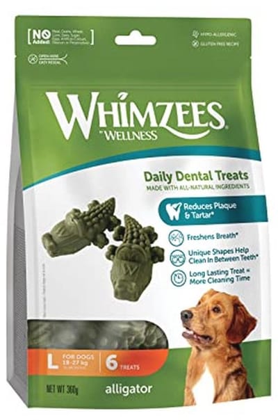 Natuurlijke Kauwsnacks voor Honden - Crocodile Groot - 6 Stuks - Perfect voor Tandverzorging