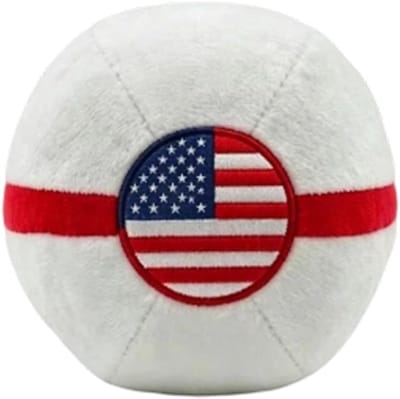 Patriottische voettas - Jongleerzak trainingszak - Groepsspellen buiten - Ademende katoenconstructie - ca. 6 cm - Wit