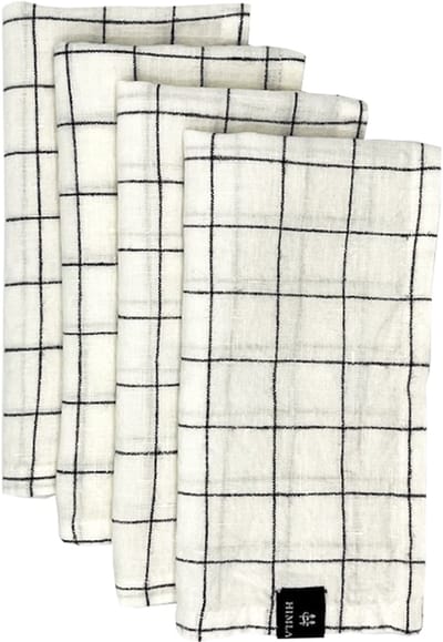 Britta servet black - set van 4