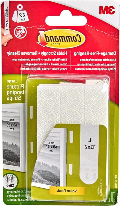 Montagestrips voor grote afbeeldingen - 12 sets - frames tot 72 kg ophangen