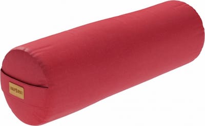 Gorilla Sports Yoga Bolster - Rood - 65 x 20 cm - Yoga kussen - Rond