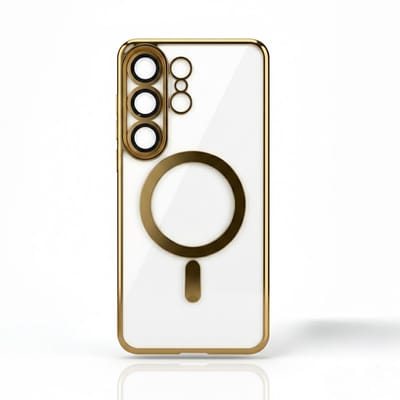 Casemania Hoesje Geschikt voor Samsung Galaxy S26 Ultra - Goud - Siliconen Back Cover - Geschikt voor MagSafe