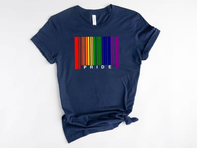 Lykke LGBTQ Unisex T-Shirt| Lgbt Pride Rainbow T-shirt| Navy| MaatXL