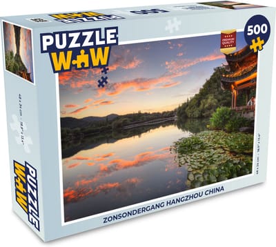 Puzzel Zonsondergang Hangzhou China - Legpuzzel - Puzzel 500 stukjes