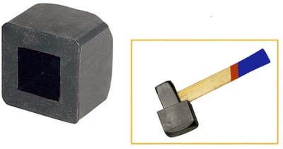 TOOLTECH Rubber Mokerdop voor 1 kg Moker – Zwarte Rubberen Vervangdop – Beschermdop voor Moker