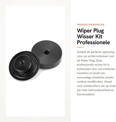 Dailygoods- Wiper Plug Professionele Kit - Compatibel met Diverse Modellen - Achterruit Wisser - Motorcomponenten - Accessoires - Kwaliteit en Service - Wisservisser