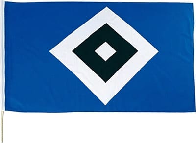Hamburger SV HSV-vlag met ruitmotief,it -voetbalstok