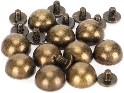 30 sets bronzen schroef paddenstoelenrivet 12mm voor leren handwerk, spikes en DIY-projecten
