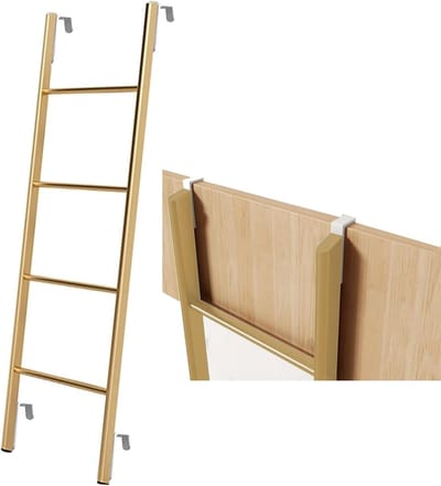 Stapelbed ladder - Klimladder - Veilig klimmen - Verstelbare haken - 140 cm - Goud