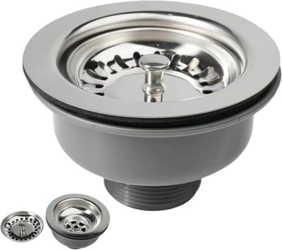 Afvoer Gootsteen - Afvoergarnituur Zeef - Keuken Organisatie - Dubbelwandig Ontwerp - 110 mm Diameter - Zilverkleurig