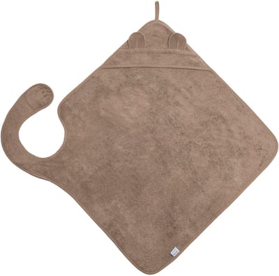 Nifty - Handsfree Badcape - Speciale badstof baby handdoek die je om je heen hangt - Handig bij het badderen van je baby - Origineel kraamcadeau – Mocha
