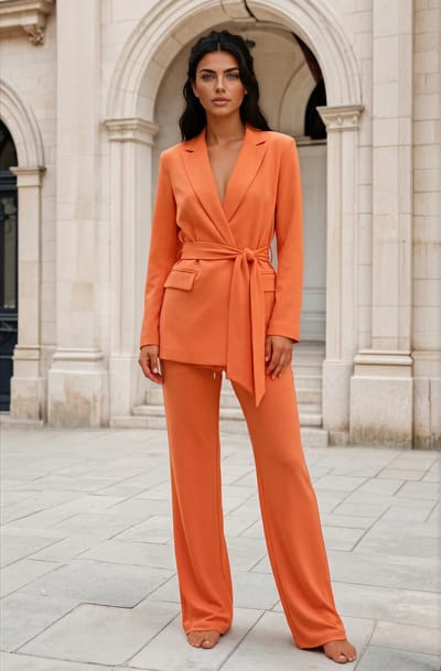 MI PIACE - Travel Broek Straight 202089 Orange - Maat : L