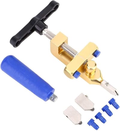 Handgereedschap voor glazen tegels snijden, 2-in-1 tegelsnijder 3-15 mm met handopener, snijgereedschapset voor doe-het-zelf projecten met glas, spiegels, keramiek en geglazuurde tegels.