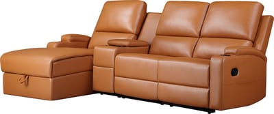 Dallas-Hoekbank - Opberg - Cognac PU