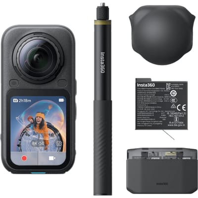 Insta360 - X6 Essentials Bundle Midnight Black - Actioncam - Videocamera