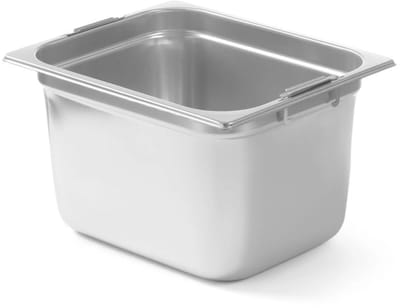 HENDI gastronormbak rvs - intrekbare grepen - GN 1/2 - 12,5 liter - H 20 cm - zilver - horeca