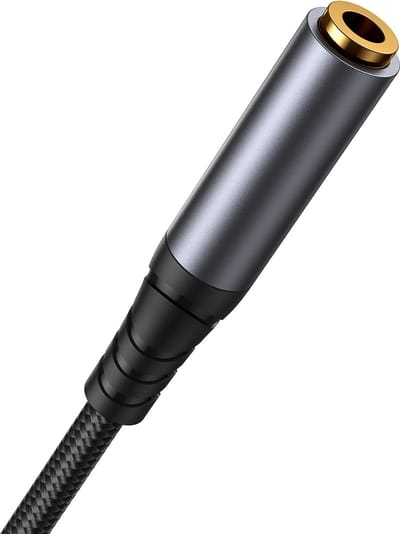 Joyroom - 3.5mm Male naar 3.5mm Female - 1.2 meter - Mini Jack Audio kabel - Geschikt voor apparaten met een 3.5mm aansluiting - Zwart