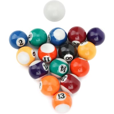 Lot de 16 mini-boules de billard en résine écologique de 32 mm pour enfants, accessoire de table de billard
