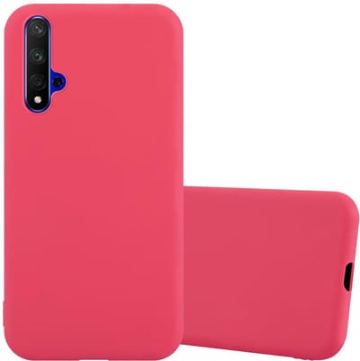 Cadorabo Hoesje geschikt voor Honor 20 / 20S / Huawei NOVA 5T in CANDY ROOD - Beschermhoes gemaakt van flexibel TPU silicone Case Cover