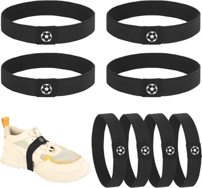 Set van 12 Elastische Veters Fixatiebanden voor Voetbalschoenen - Scheurvast en Antislip voor Optimale Prestaties in Voetbal, Basketbal en Volleybal