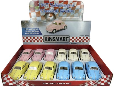 Kinsmart Volkswagen Beetle - Modelauto - Schaal 5" - Div.