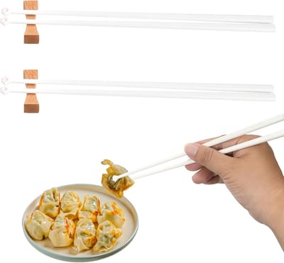 Schattige herbruikbare kattenklauw eetstokjes van hout voor sushi, salades en noedels voor kinderen en volwassenen - 2 paar