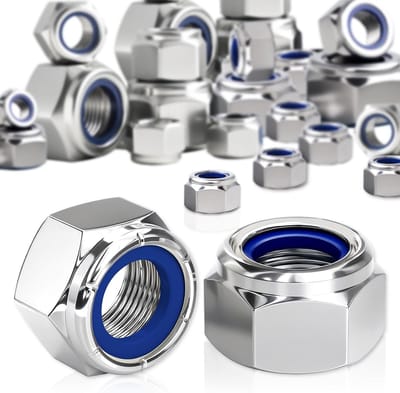 M8 DIN985 Zelfborgende Moeren - 40 Stuks Premium RVS Lockmoeren A2 V2A voor Robuuste Bevestigingen en Schroefverbindingen